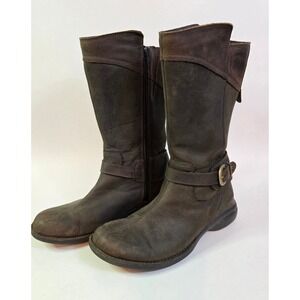 Merrell Espresso Waterproof Brown Leather Mid Calf Buckle Boots Womens 9 J69128